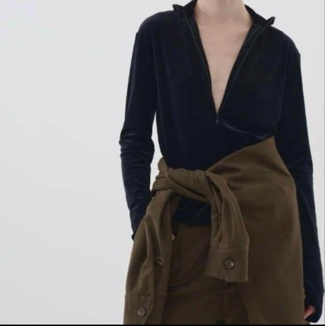 enof イナフ velour jersey zip tops ベロア