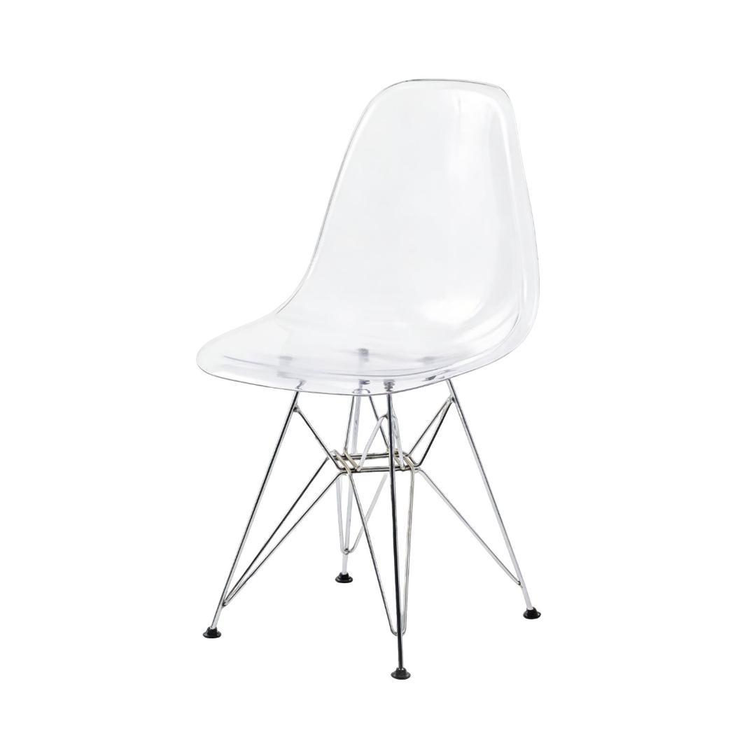 【クリア】2脚セット ダイニングチェア ホームオフィス・リビングルームチェア