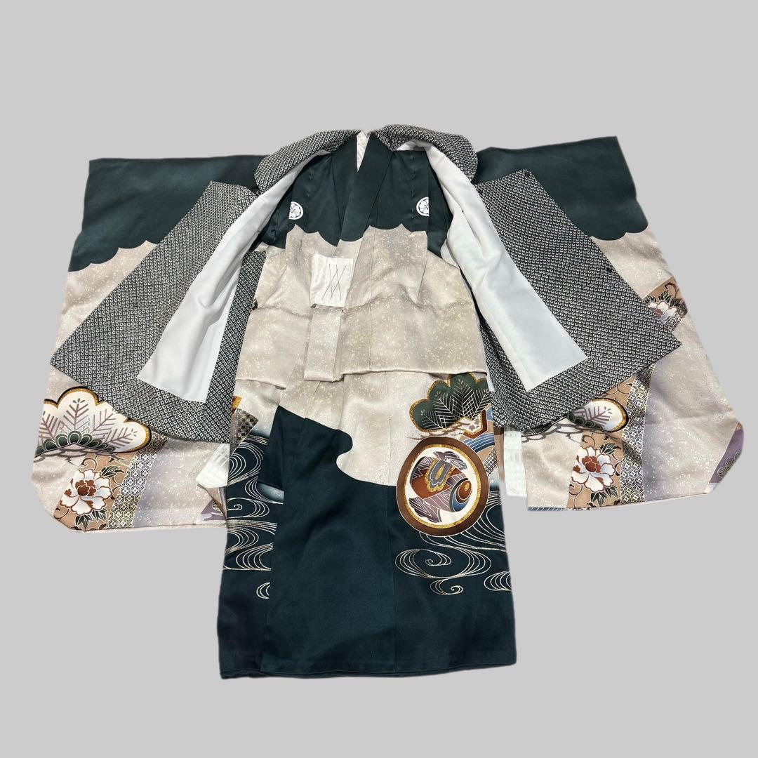 七五三 被布 着物 ３歳 男の子 絞り