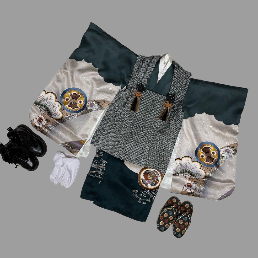 七五三 被布 着物 ３歳 男の子 絞り