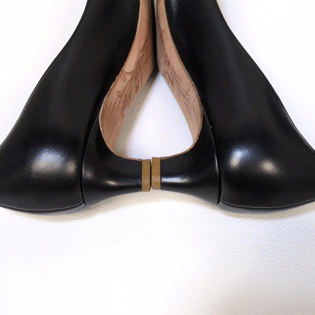 美品 ペリーコ アネッリ ヒール ポインテッドトゥ 34 21cm レザー