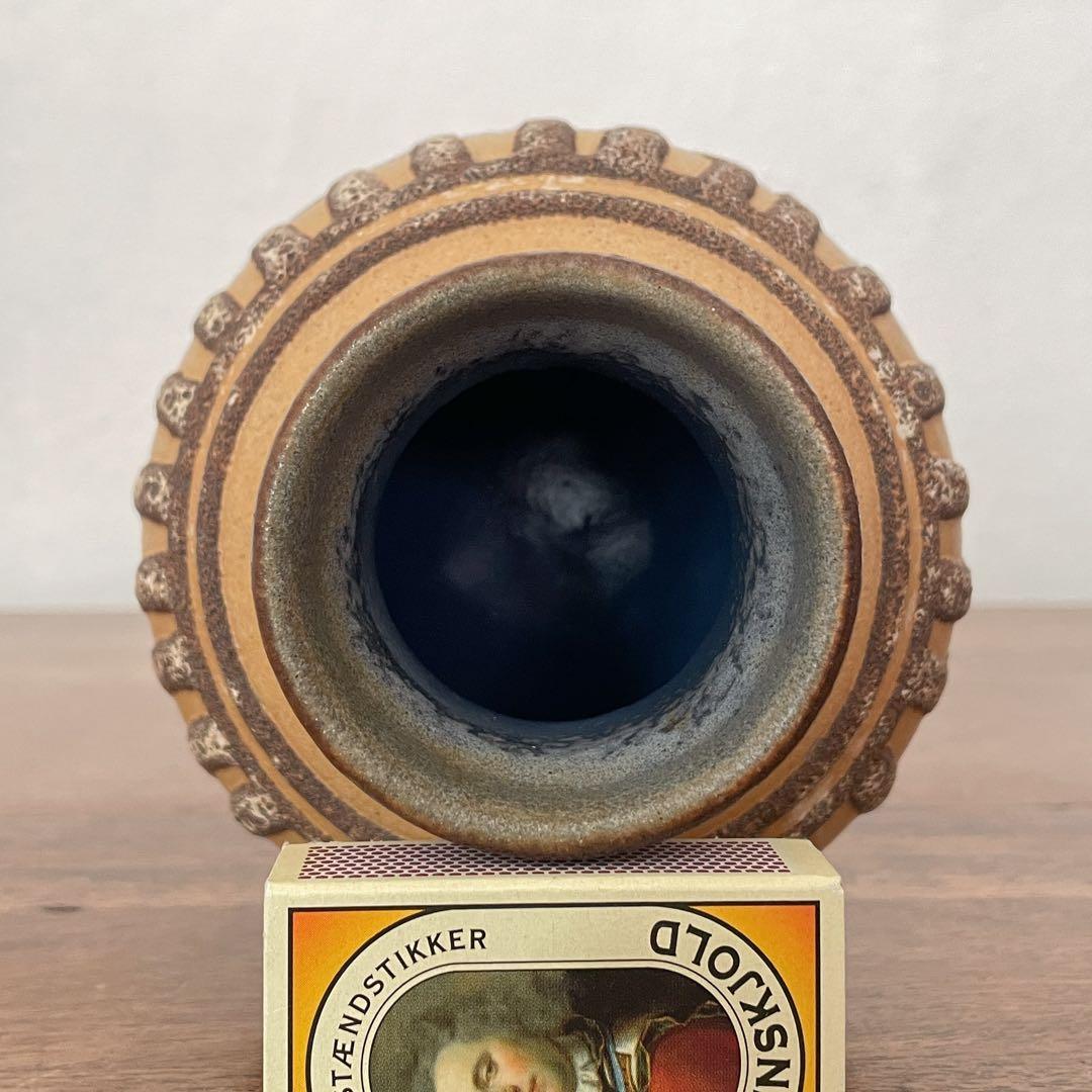 【東ドイツ Strehlaの花瓶】ミッドセンチュリー Fat lava 300