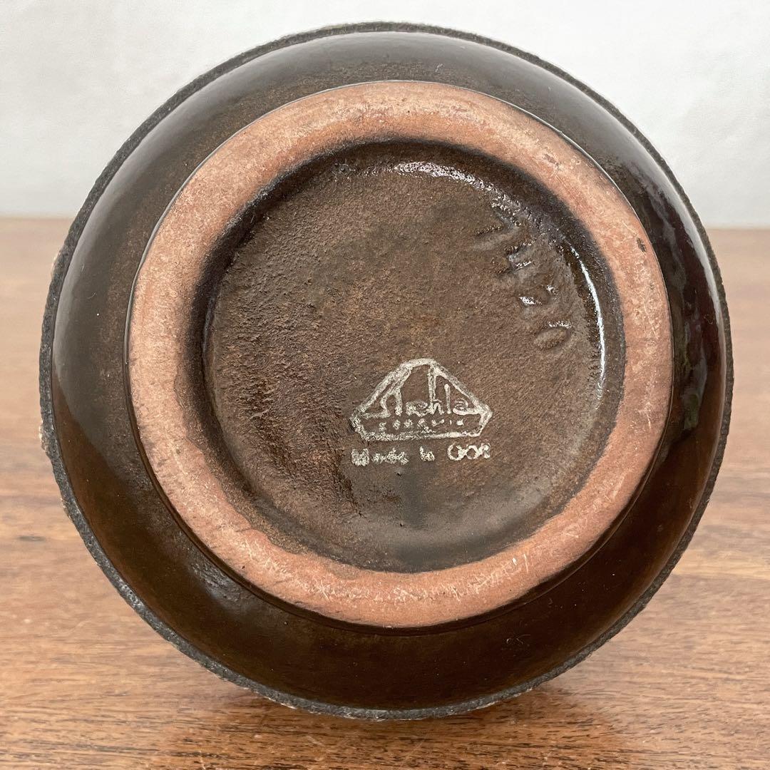 【東ドイツ Strehlaの花瓶】ミッドセンチュリー Fat lava 300