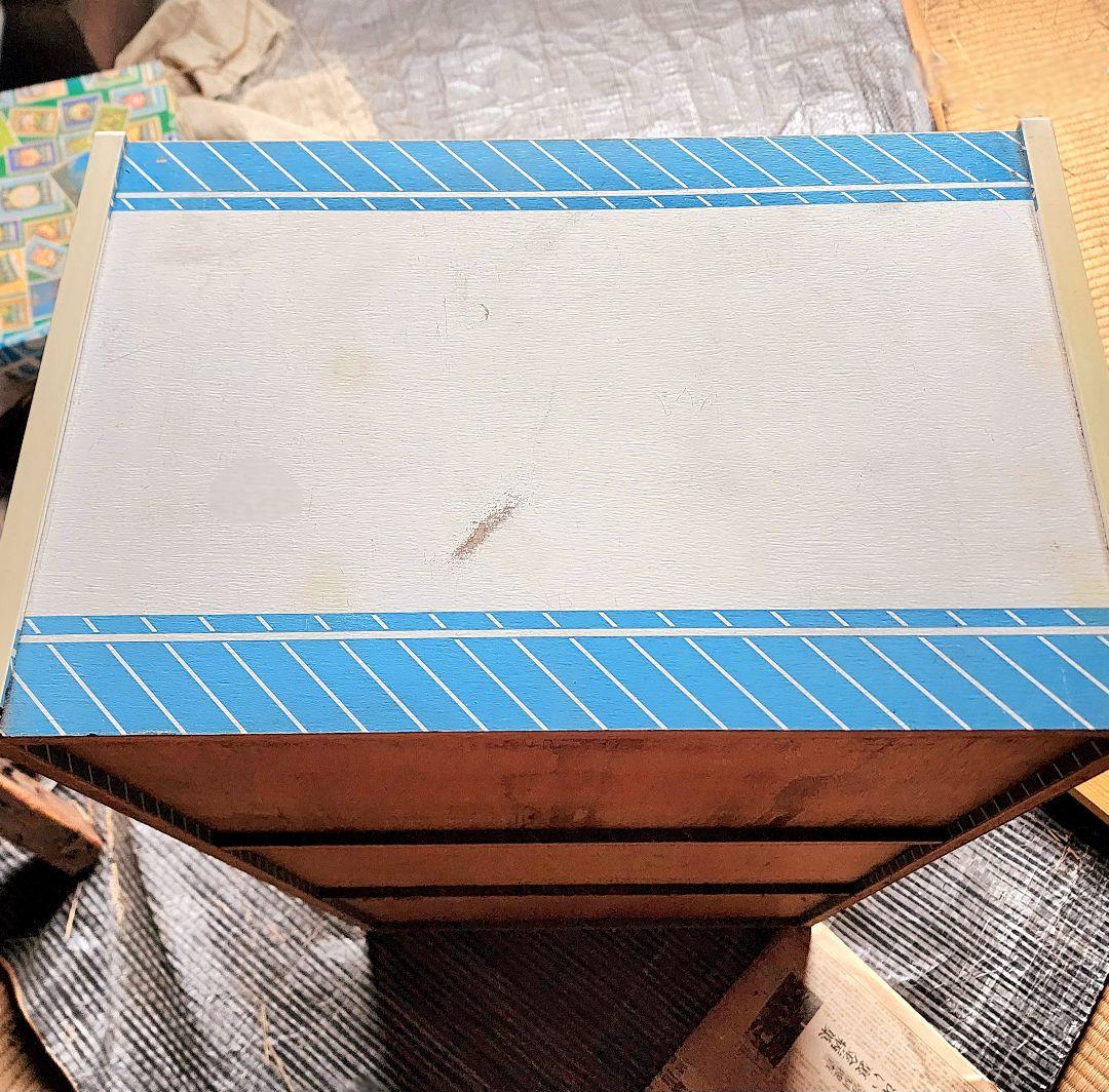 【昭和レトロ】レトロポップ3段収納(ブルー)