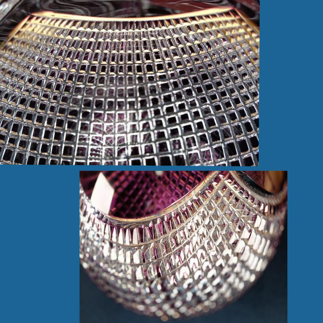 中村AJ77 希少 LASKA ボヘミアグラス花瓶 丸型 箱入栞付 未使用