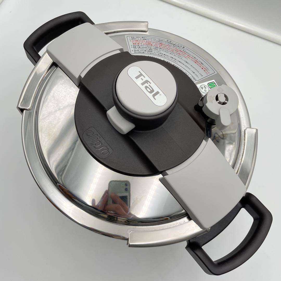 美品 T-fal 圧力鍋 クリプソ プルミエ 6L ワンタッチ開閉