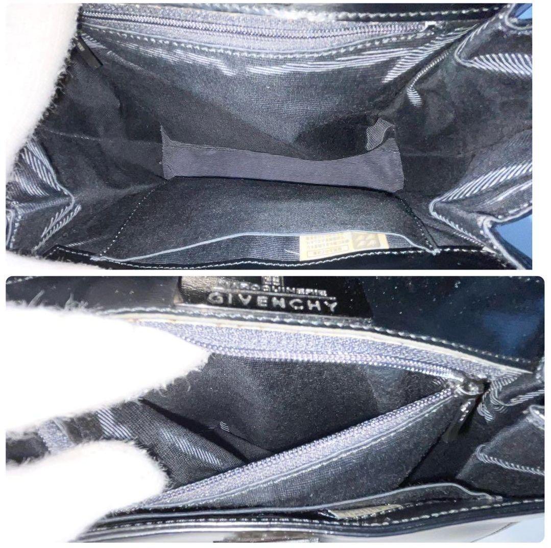 正規品 ジバンシー ハンドバッグ ゴールド金具 フォーマル 鞄 黒 ブラック 革