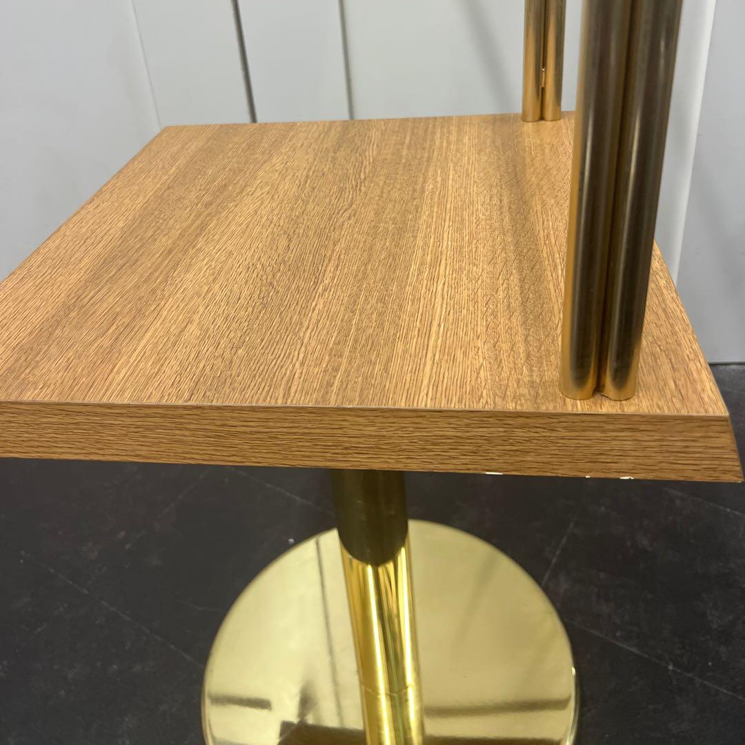 【中古品】シンプルセルフスタンド　パン屋　トング・トレー 台 収納 飾り棚