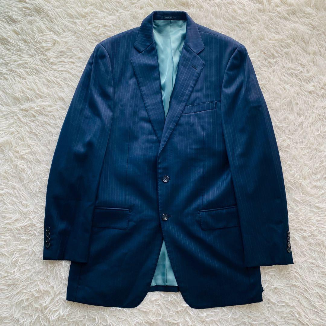 フィロ×ロロピアーナ●極美品●イタリア製super150 高級ウールスーツ 3L