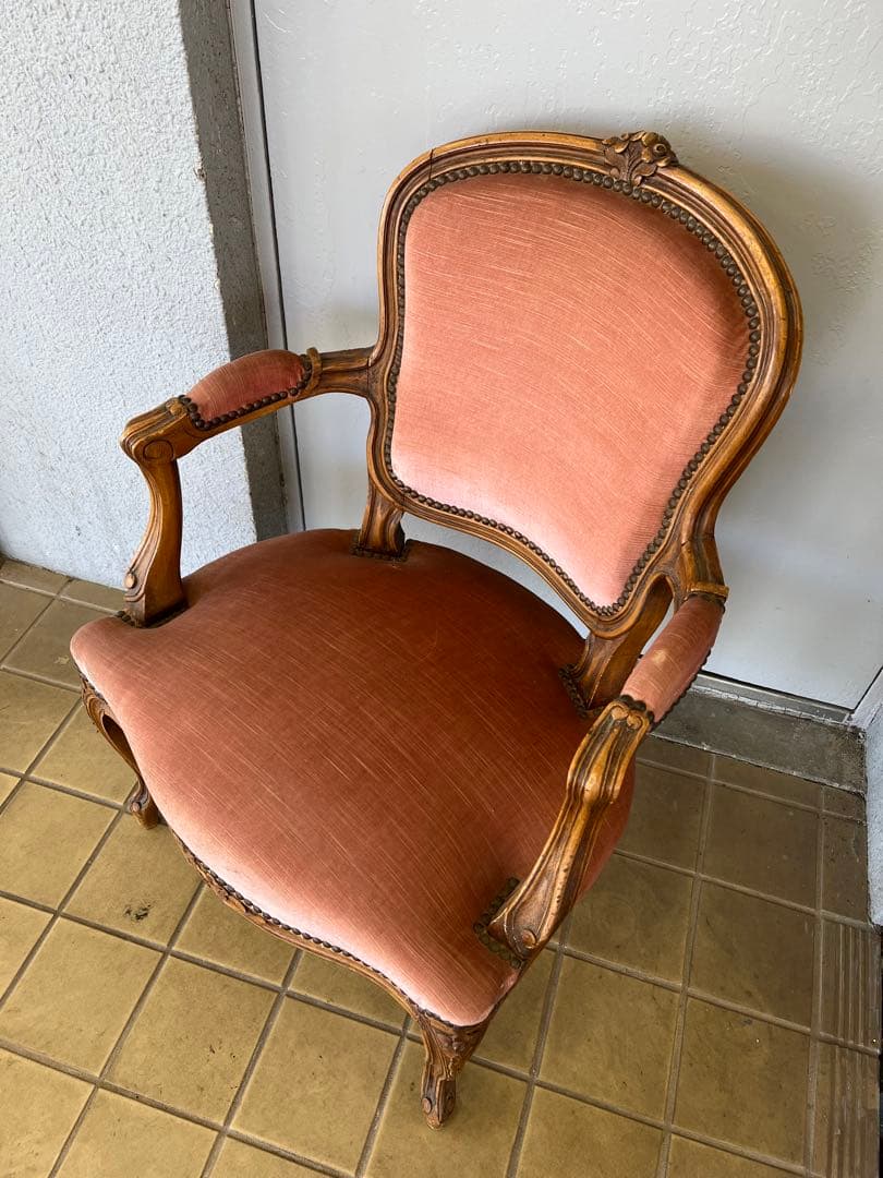 フランスアンティーク ファブリックチェア