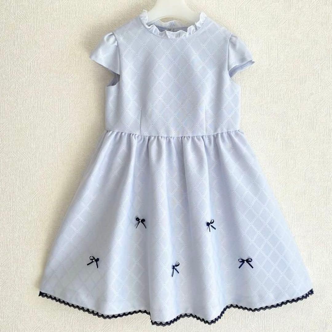 美品!大人気ブルーグレー×清楚系＊120入学式 卒園式 女の子 フォーマル