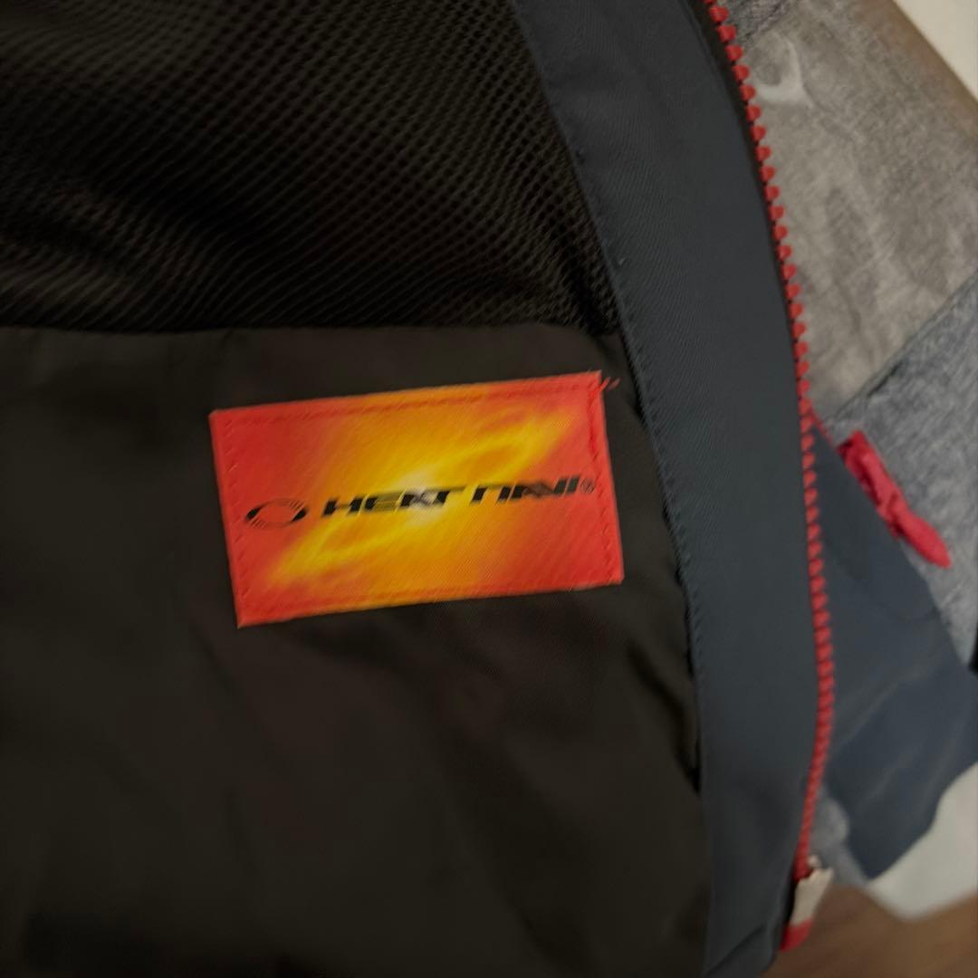 デサント　フード付きスキーウェア グレー/ネイビー　メンズＳ　子供にも