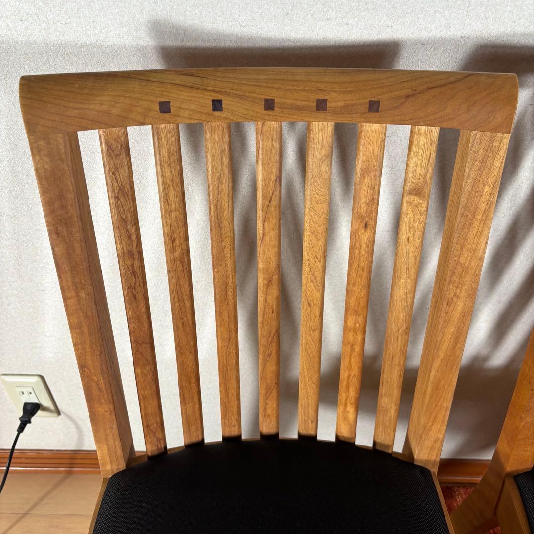 【美品】朝日木材加工 BOSCO ボスコ ダイニングチェア アームレス2脚セット