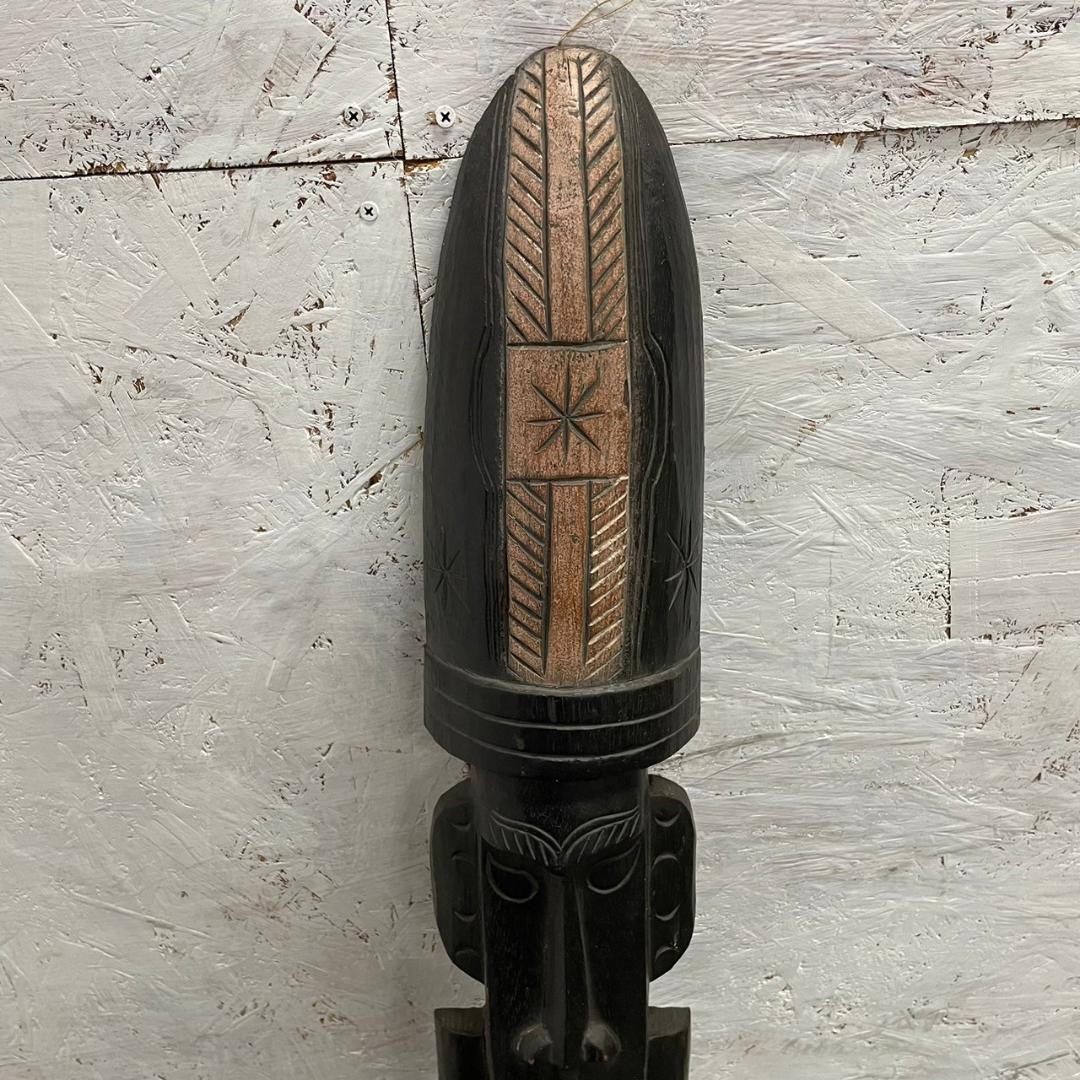 木彫り 飾り お面 アンティーク オブジェ アジアン家具 壁飾り Y0379