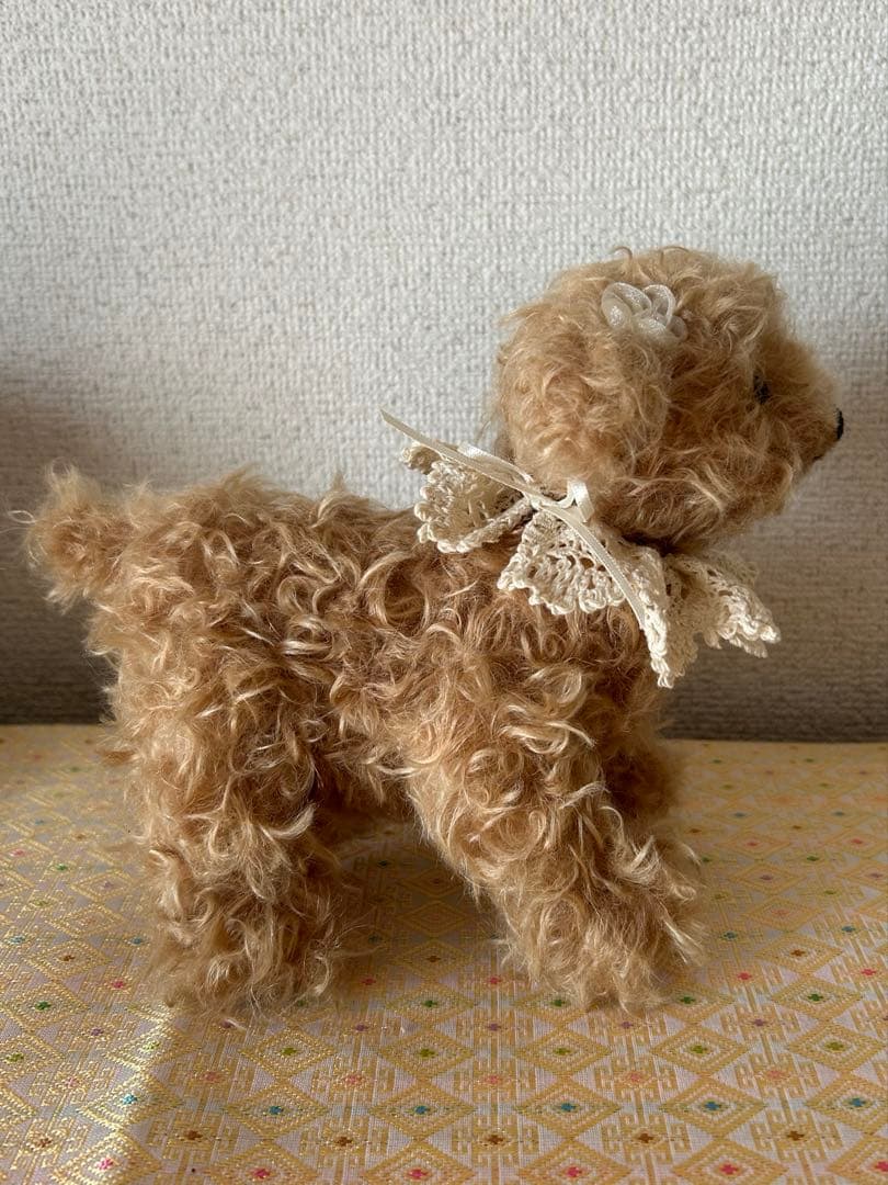 ハンドメイド：テディベア　ワンコ（トイプードル）　2501