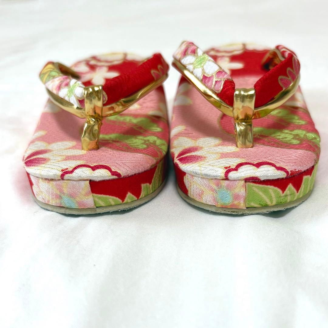 七五三 ３歳 女の子 着物セット 被布 フルセット 9点セット 赤 朱色 花柄