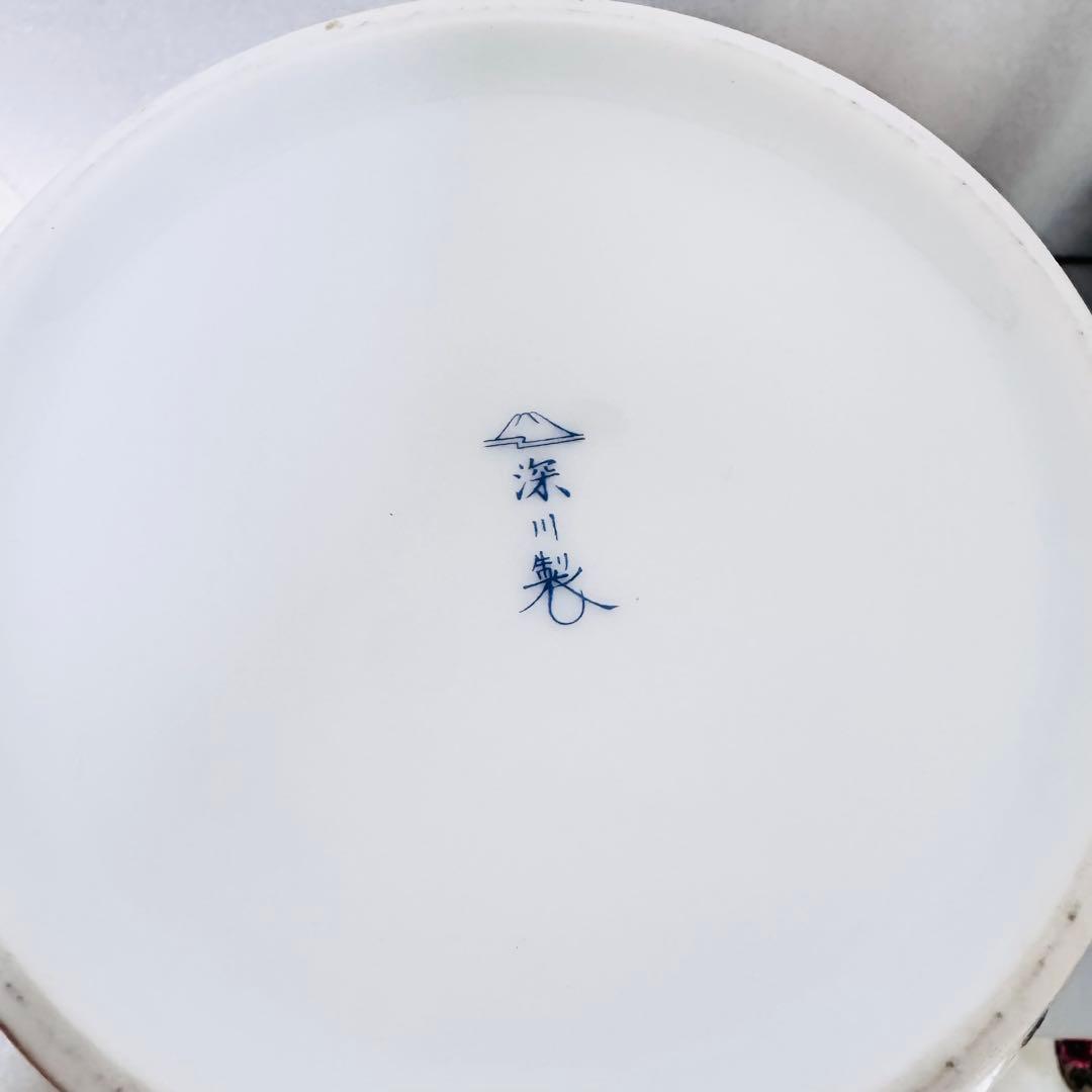 【極美品】深川製磁　宮内庁御用達　 大型花瓶 瑠璃梅図 金彩 壺 稀少品　老舗