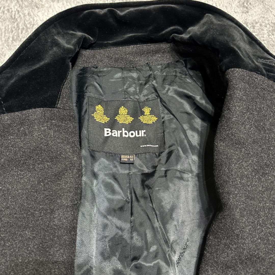 美品　Barbour エドワード ウール チャコール L No.134