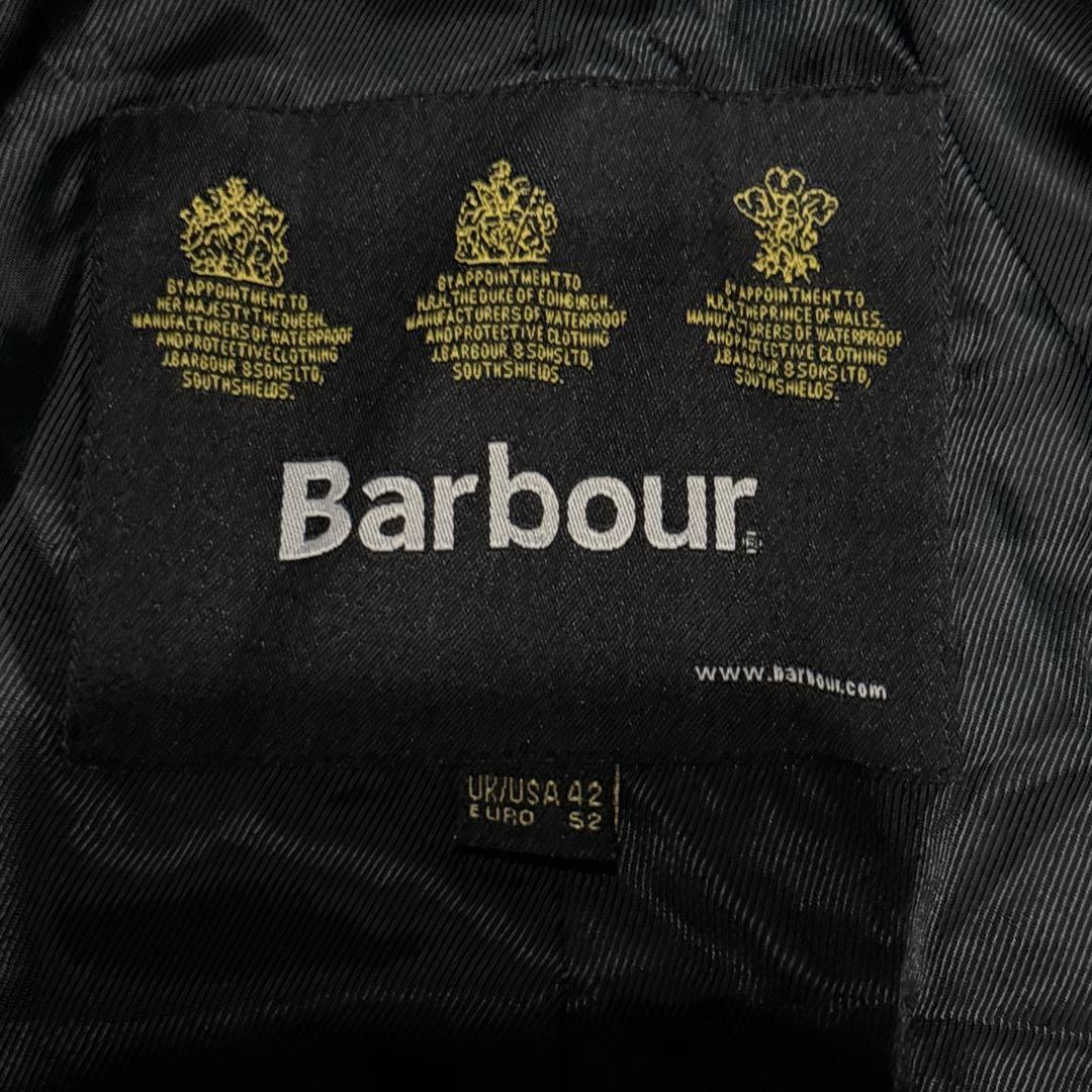 美品　Barbour エドワード ウール チャコール L No.134