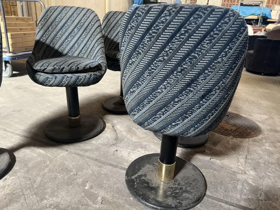 中古品 カウンターチェア 5台セット 回転式 業務用 店舗家具 群馬 低め