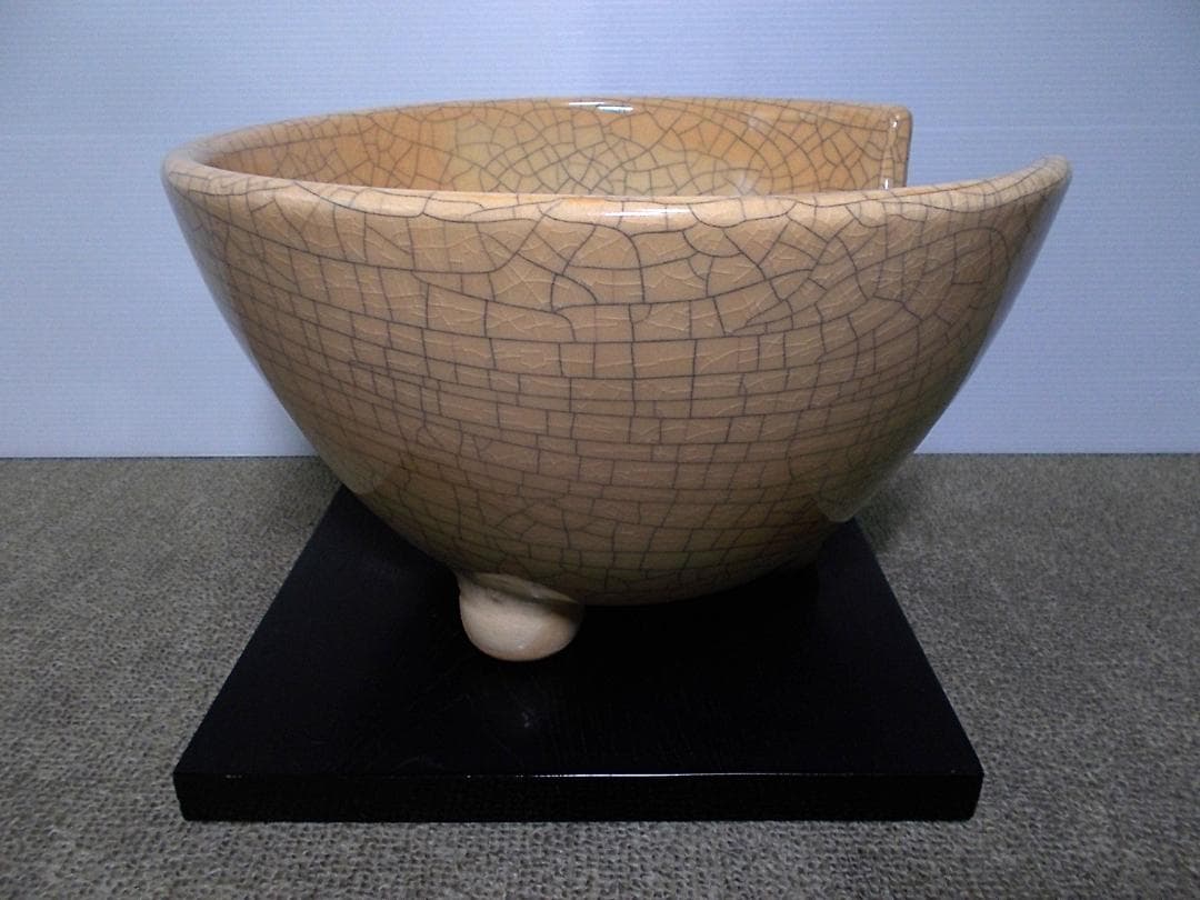 茶道具 薩摩焼枇杷色 風炉釜セット 未使用五徳 あじろ鉄 釜環 敷板 真鍮製火箸