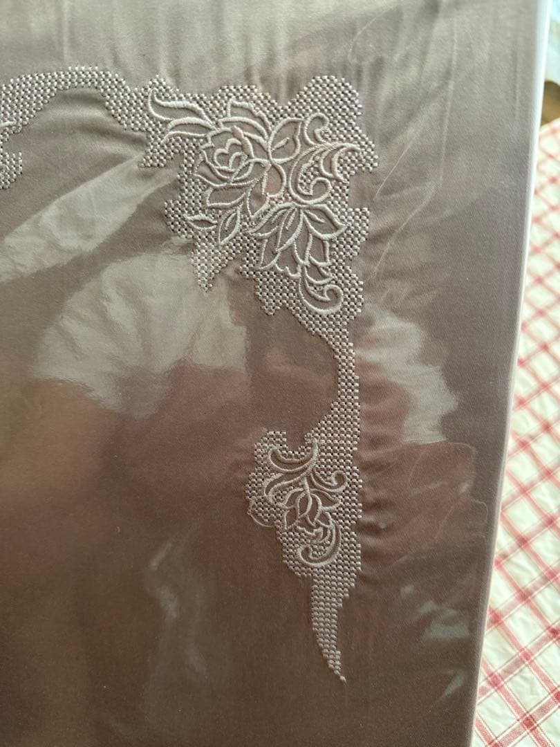 大塚家具 掛け布団カバー、日本製、紫色、綿、高級、シルク,