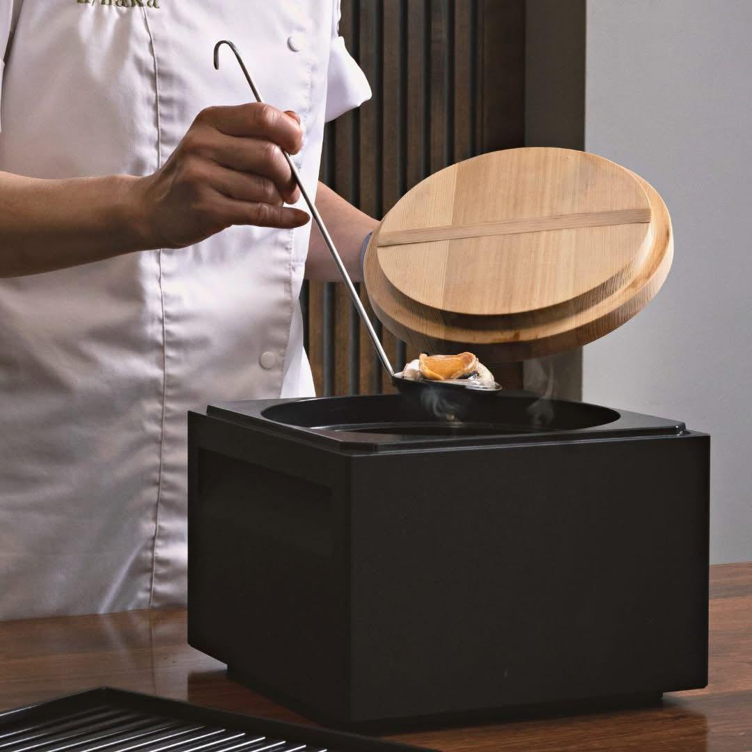 無水蒸し器 木製蓋付き