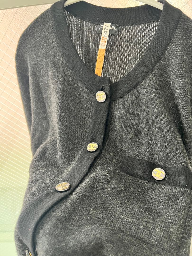 CHANEL カーディガン グレー・ブラック 長袖
