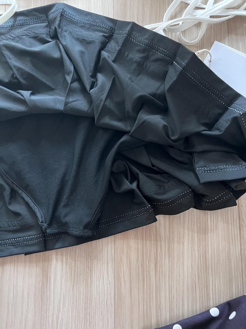 Coco pleats swimwear♡andmary black/white