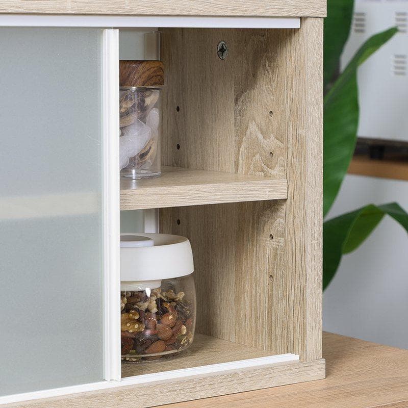 カウンター上収納ラック 幅120cm オーク [5120]