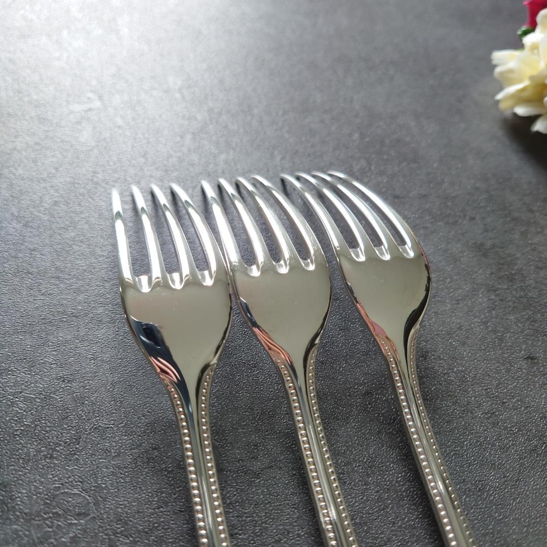 希少 美品 クリストフル パール デザートフォーク 3点