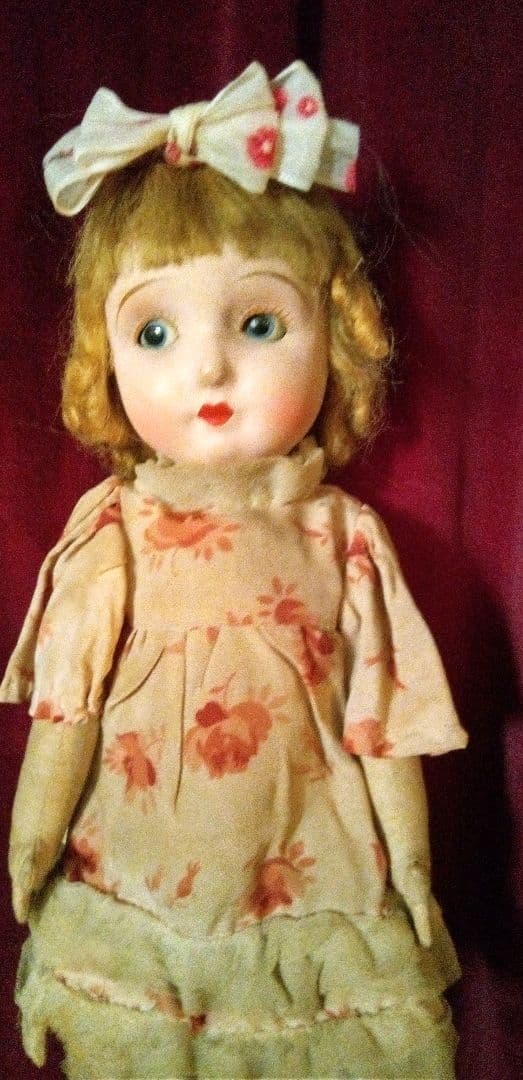 三越ドール　フラーティアイ　大正　昭和　サクラビスク　人形