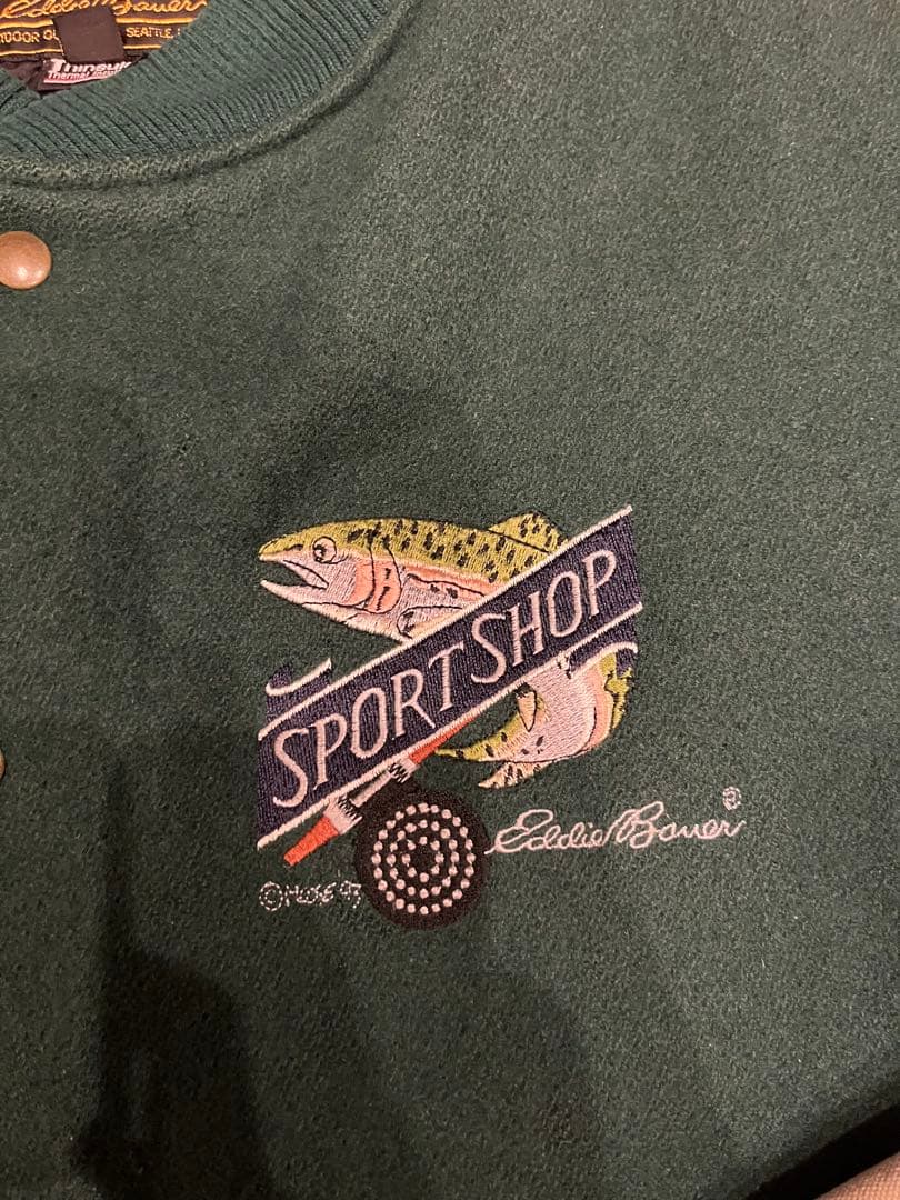 eddiebauer エディバウアー　スタジャン　アワードジャケット　黒タグ