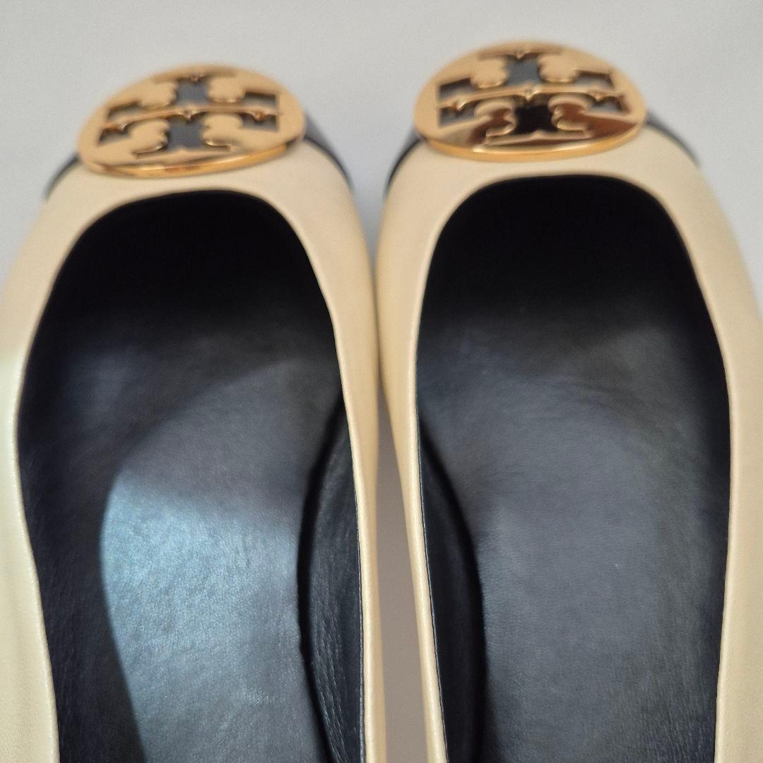 美品✨トリーバーチ TORY BURCH クレア キャップトゥ バレエ US7