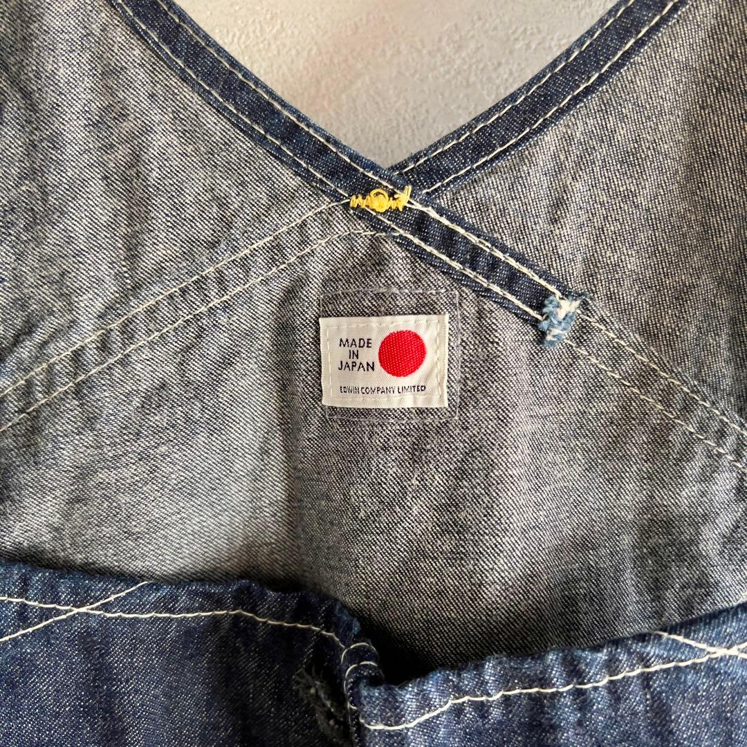 EDWIN デニム　オーバーオール 日本製