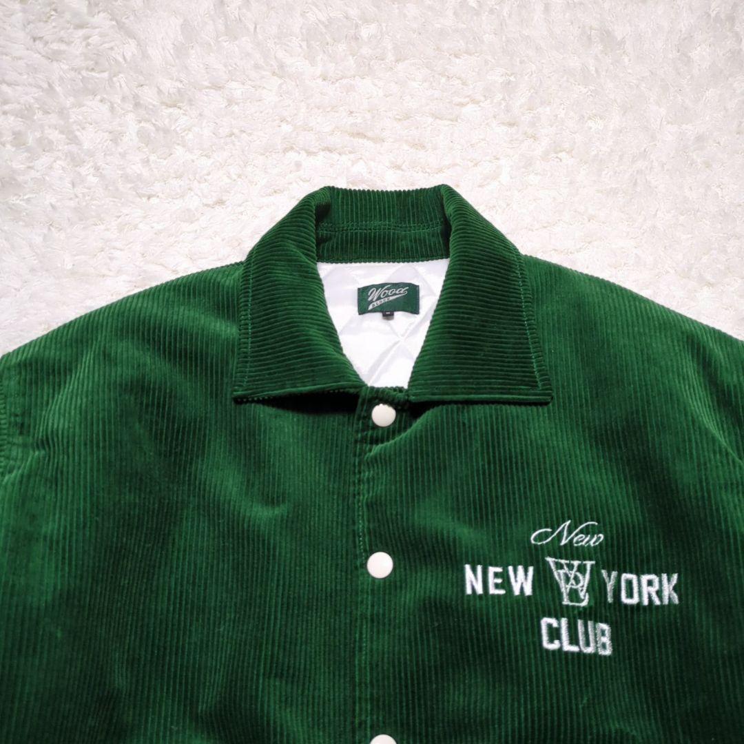 WOOD BLOCK×New Newyork Club♦刺繍 スタジャン 緑 M