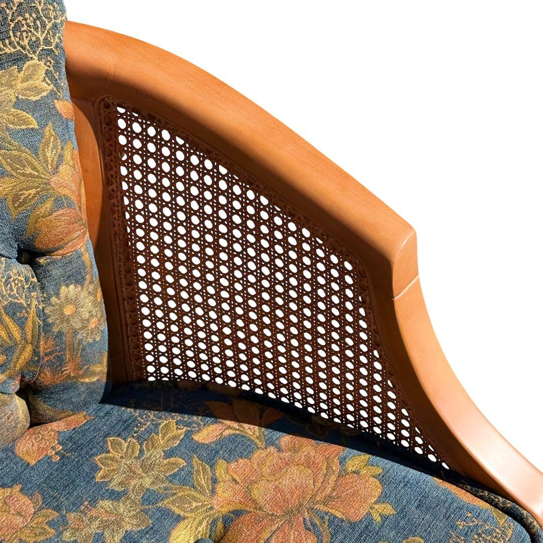 KZ030 【廃盤】三越ブルージュ　カントリーハウス　ラタン　籐　1Pソファ