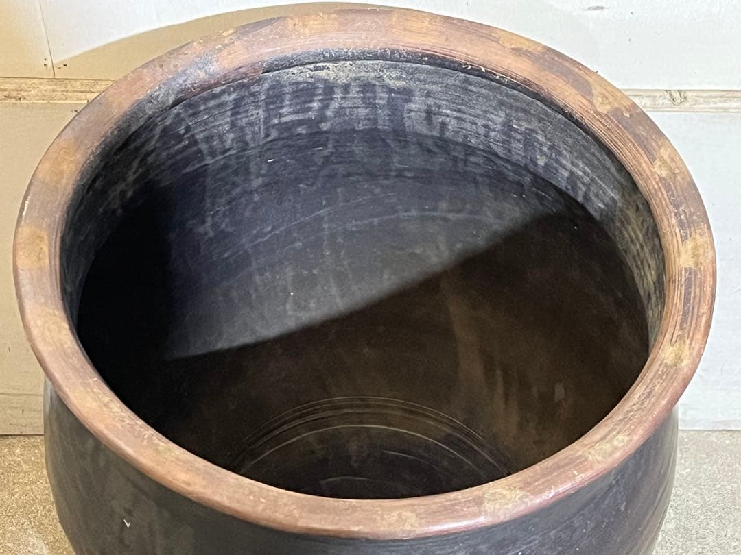 古い唐津焼の大甕69cm 大瓶 壺 水瓶 古民具