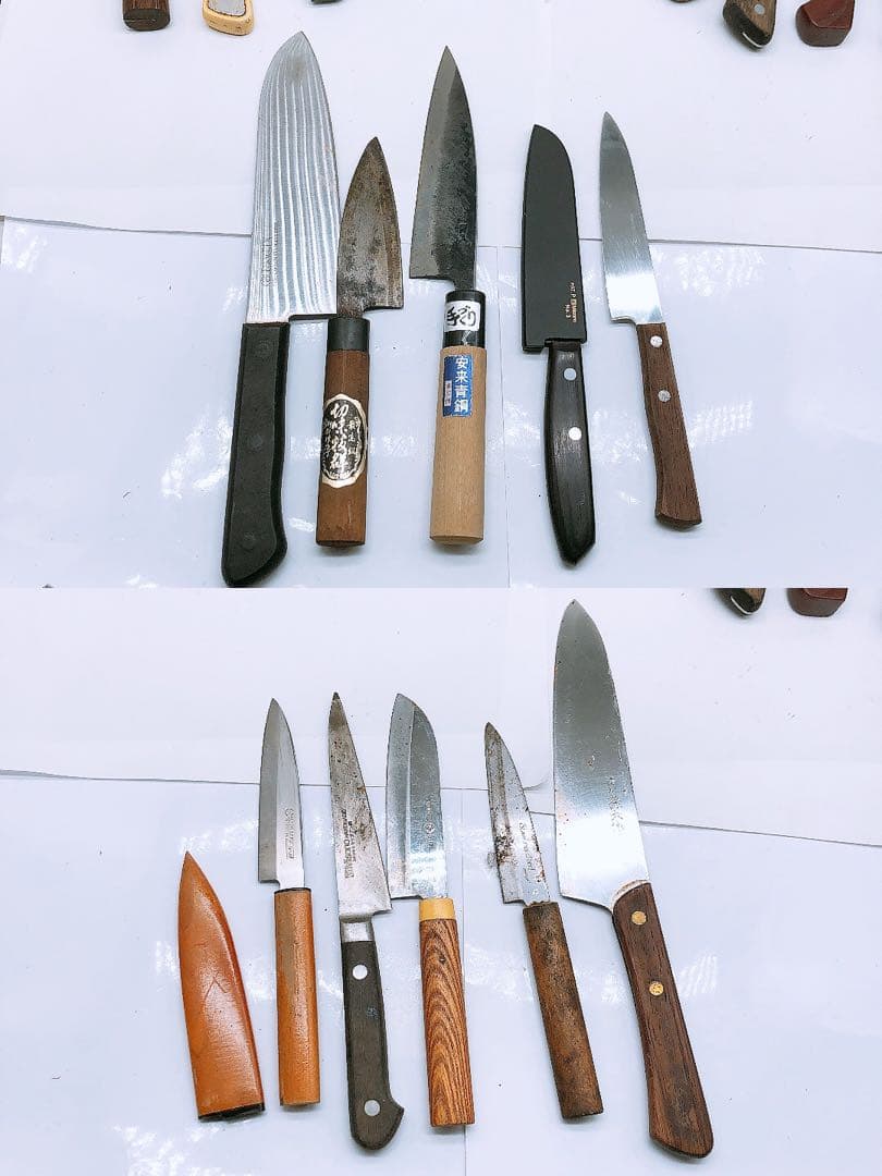 ナ*ム様 包丁 60点以上 大量まとめ売り 和包丁 洋包丁 在銘あり 混在 中古