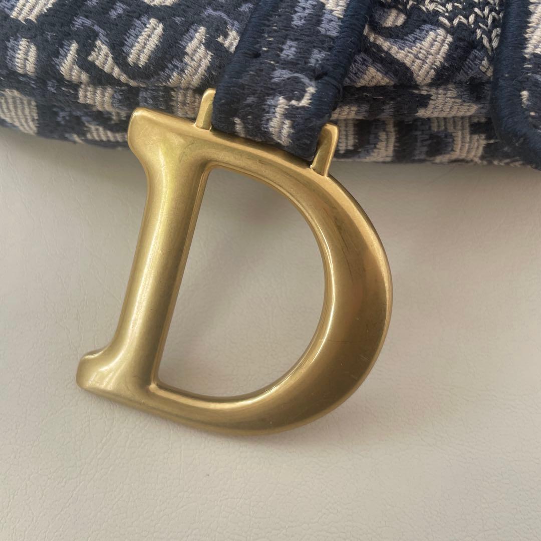 【値下げ】Christian Dior サドルバッグ ネイビー/ベージュ