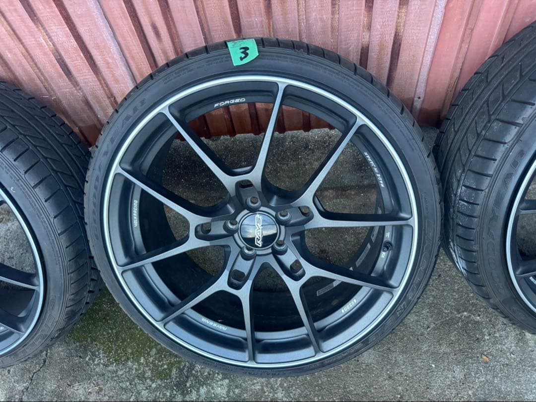 RAYS 19インチ ホイール ブラック/シルバー