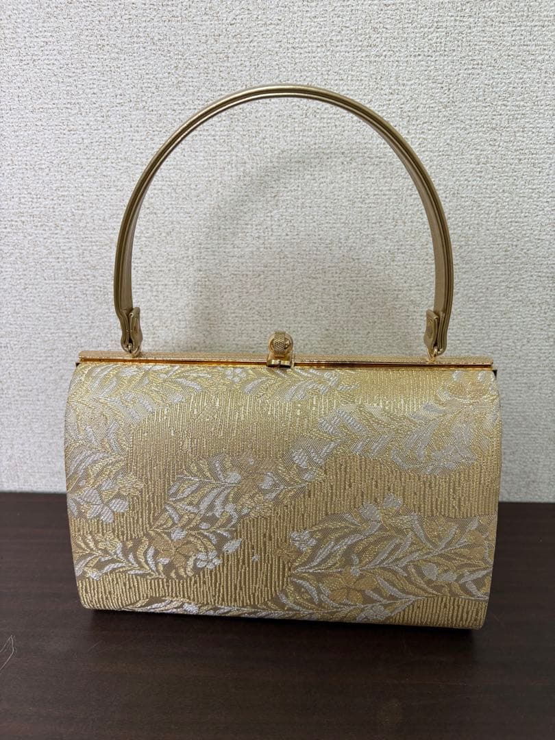 和装セット　バッグ　下駄　草履　ゴールド　着物　入学式　冠婚葬祭/C-0
