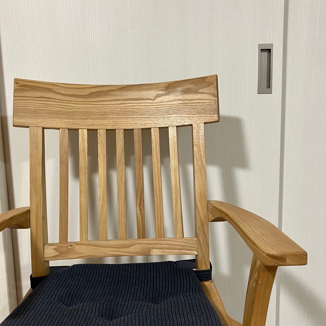 ②ナフコツーワンスタイル「伊吹 NA」 ダイニング肘付回転チェア