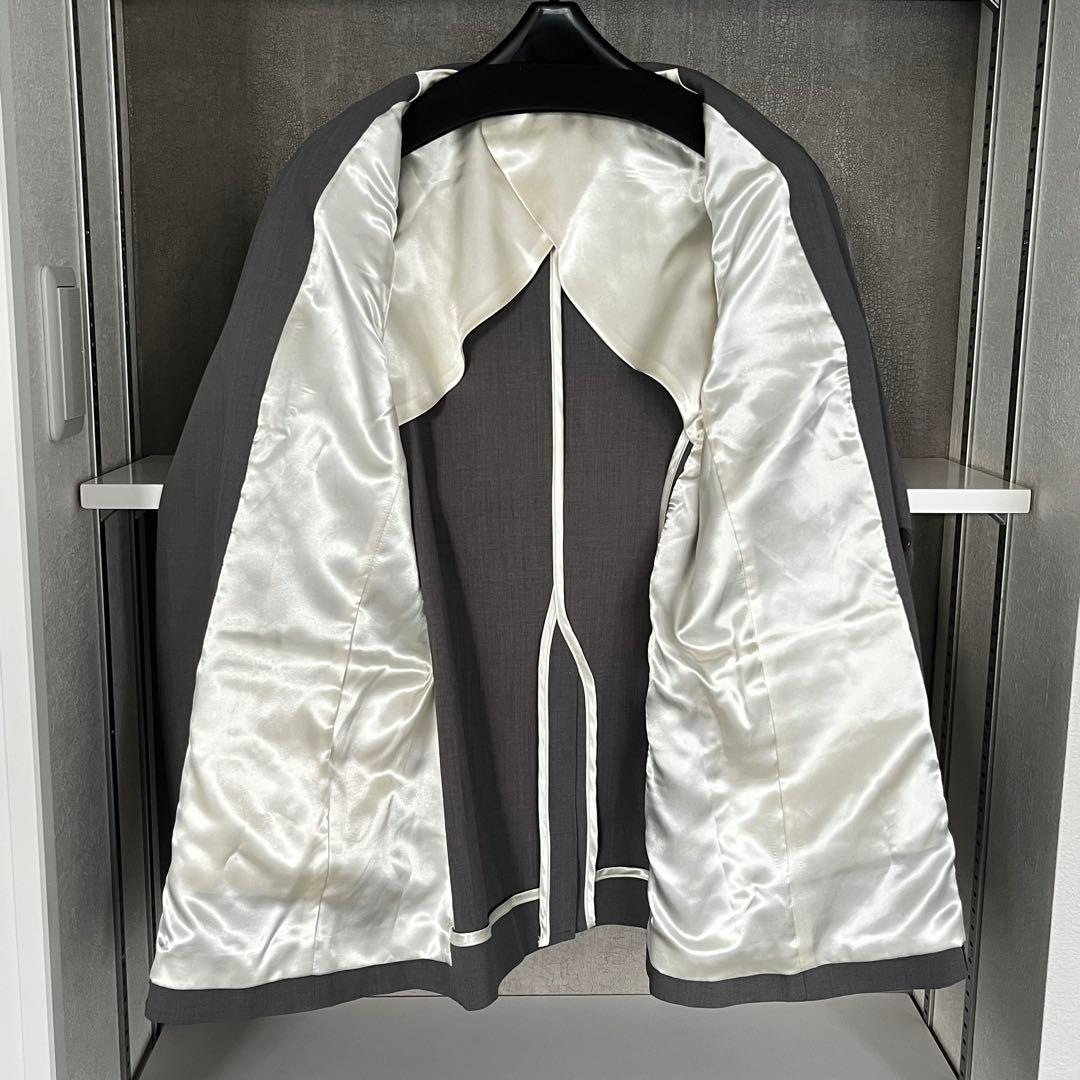 ANDRESD ピークドラペルジャケット　グレー　テーラード　フォーマル　結婚式