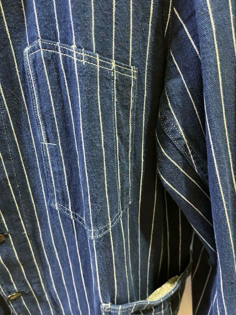 HEADLIGHT　WOVEN STRIPE DENIM WORK COAT