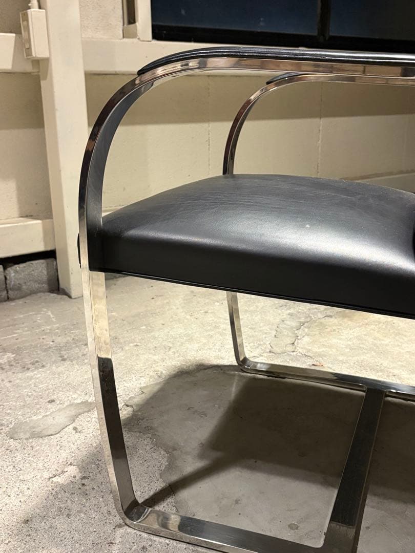 ①正規品knoll ミースファンデルローエ　ブルーノチェア 本革 Bauhaus