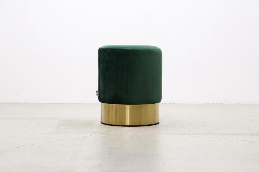 KARE カレ チェリー ダークグリーン ブラス スツール プフ チェア 丸椅子