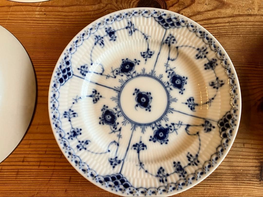 ロイヤルコペンハーゲン ブルーフルーテッドハーフレース　17プレート×5