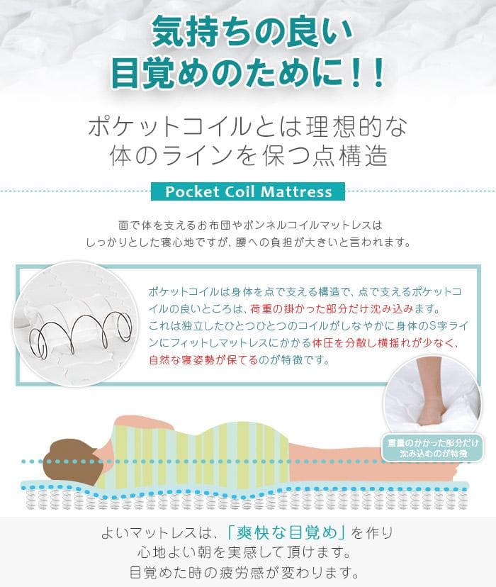 【ホワイト　グレーマットレス付】コンパクトなベッド　ヘッドレス　ローベッド