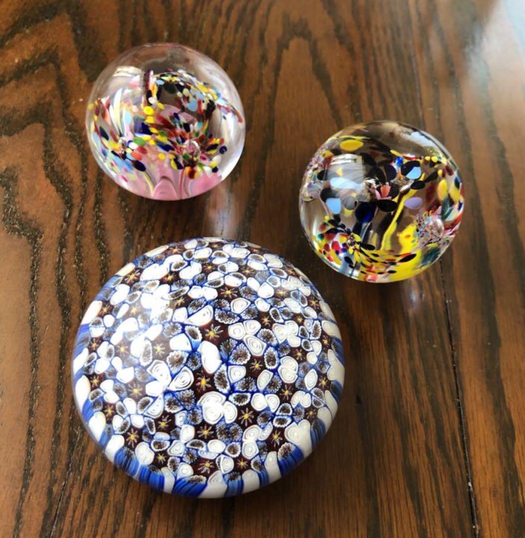 レア　S'70 イタリア製　ヴェネツィアングラス　ペーパーウェイト　花火